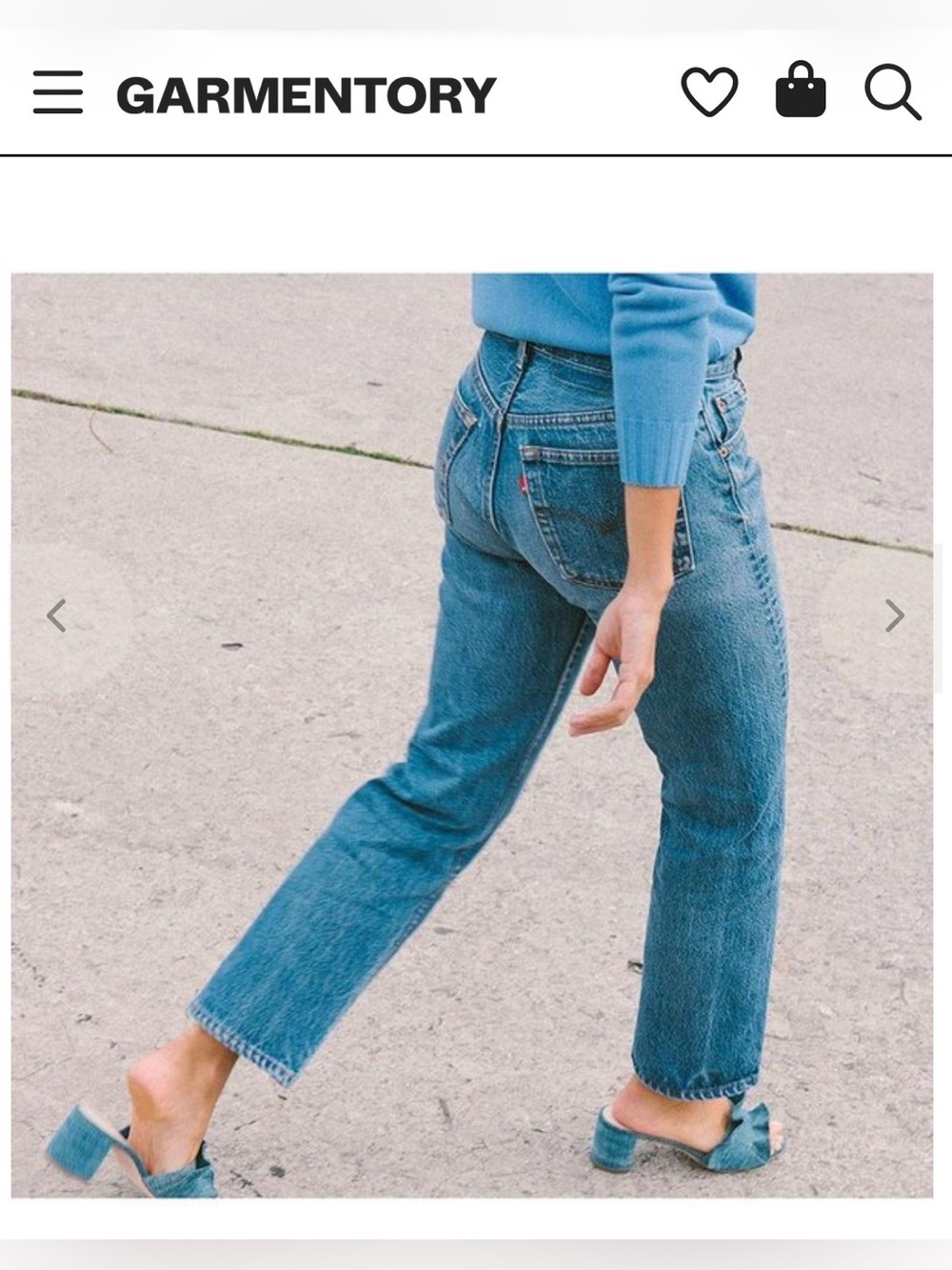 Loeffler Randall Woven Indigo Denim Ruffle Slide Mules Size 8